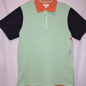 Green Color Block Shirt
